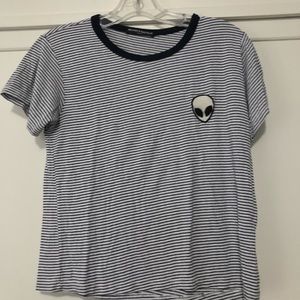 Brandy Melville stripped alien shirt